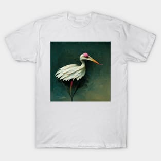 Stork shaped water lily T-Shirt